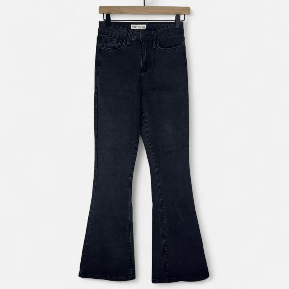 Ymi high rise black flare jeans size 5/27